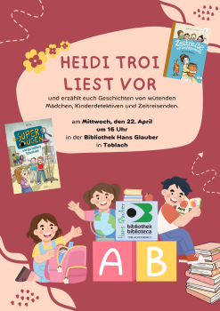 Kinderbuchlesung in der Bibliothek Hans Glauber in Toblach